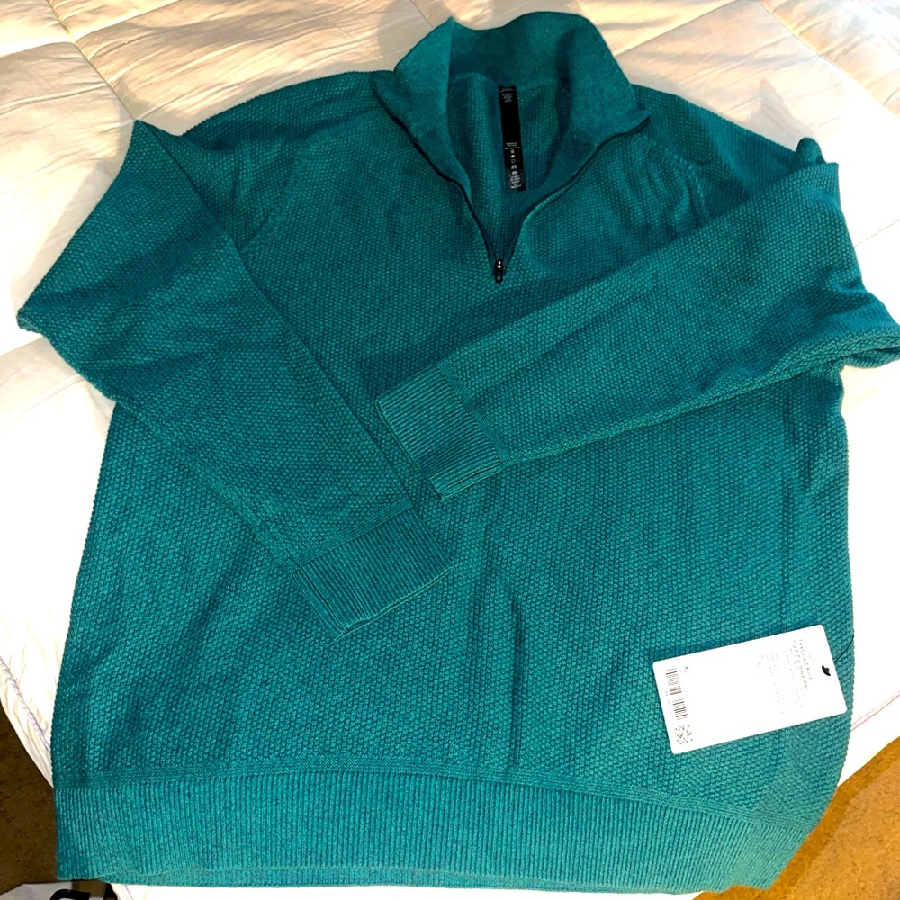 Lululemon Men’s Textured Knit Half-Zip Sweater